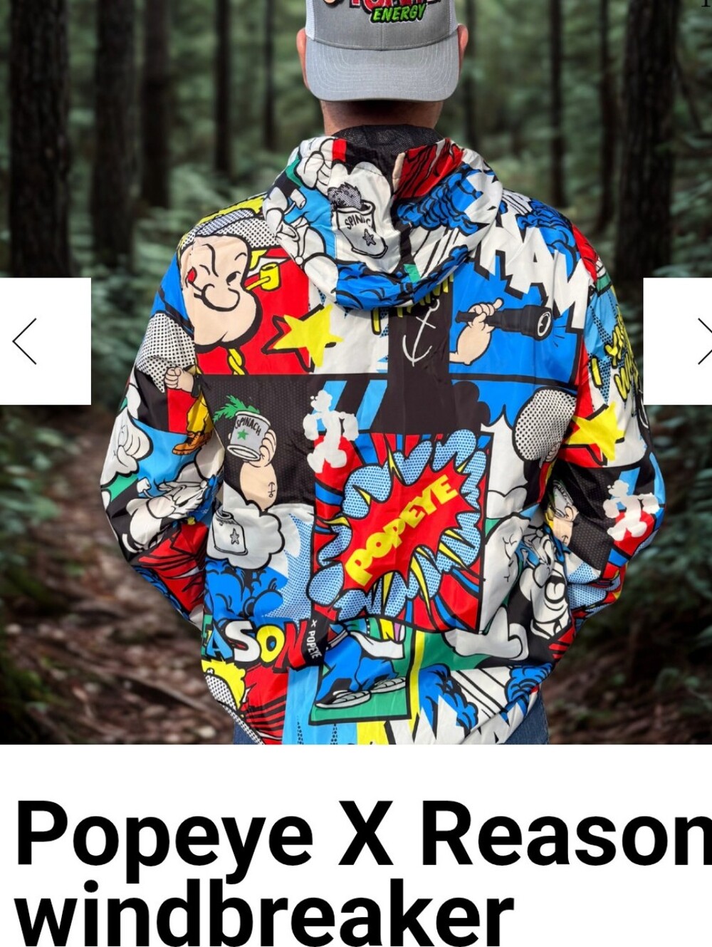 Popeye X Reason windbreaker